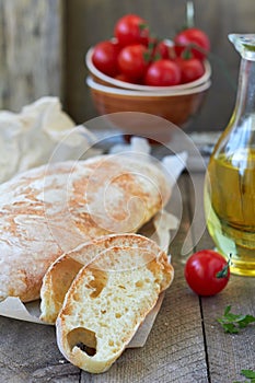 Fresh bread ciabatta