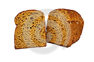 Fresh bread isolated, sliced â€‹â€‹bread