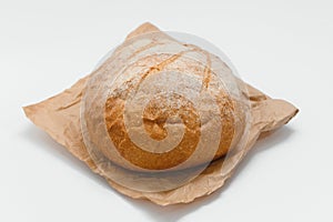 Fresh bread isolated on white background