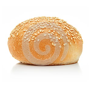 Fresh bread loaf isolated on white