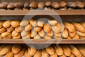 fresh bread loafs photo