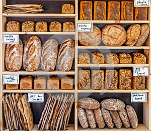 Fresh Bread Loaves farmers market