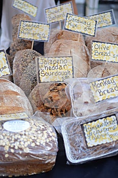 Fresh bread on a market