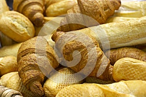 Fresh bread and a pastry