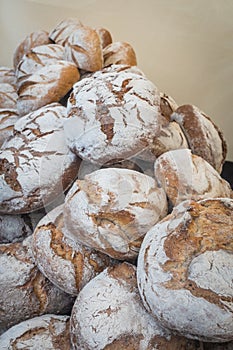 Fresh bread for sale on a festival