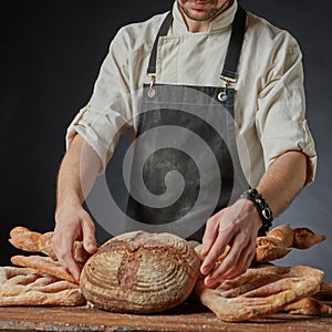 Fresh bread on the table