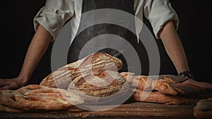 Fresh bread on the table