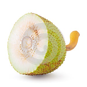 Fresh breadfruit isolated on a white background