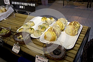 Fresh breads in bakery