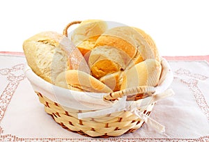 Fresh breads in a basket