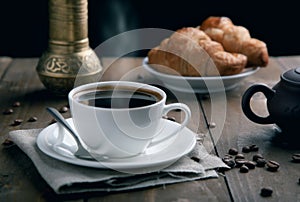 Fresh breakfast with coffee