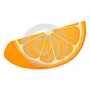 Fresh bright exotic slice tangerine or mandarin isolated on white background. Summer fruits for healthy lifestyle. Organic fruit.