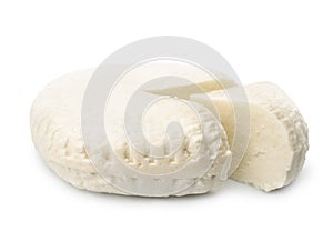 Fresh brined cheese wheel