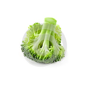 Fresh broccoli blocks for cooking isolated over white background