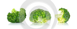 Fresh broccoli isolated on the white background