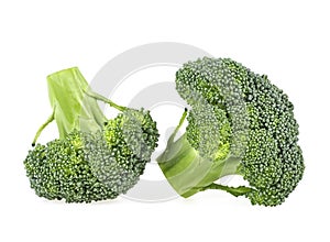 Fresh broccoli isolated on white background. Healthy food