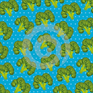 Fresh broccoli pattern background