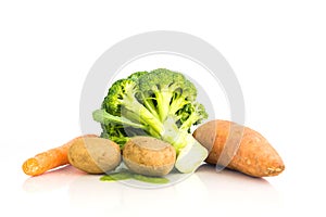 Fresh Broccoli, Potatoes And Carrot