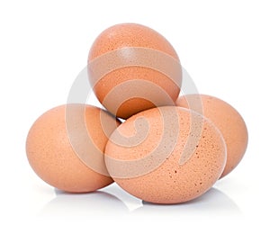 Fresh brown chicken eggs