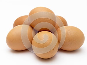 Fresh brown chicken eggs