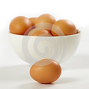 Fresh brown eggs