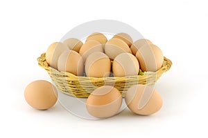 Fresh brown eggs