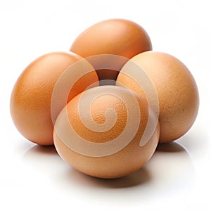 Fresh brown eggs isolated