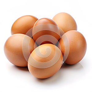 Fresh brown eggs isolated