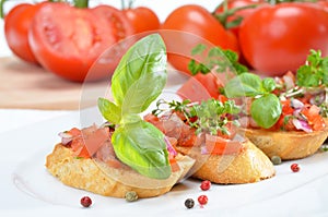 Fresh bruschetta