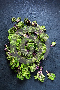 Fresh brussel and kale sprouts flower