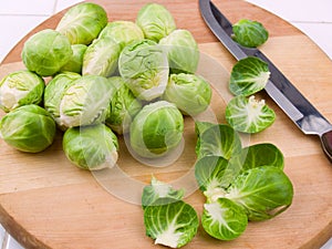 Fresh brussel sprouts photo
