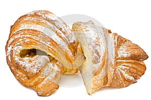 Fresh bun, isolated on white background