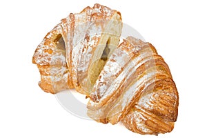 Fresh bun, isolated on white background