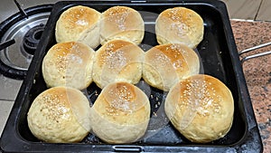 Fresh buns from the oven