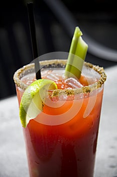 Fresh Caesar or Bloody Mary Cocktail drink photo