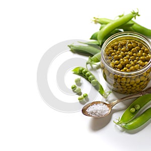 Fresh and canned green peas