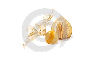 Fresh cape gooseberry isolated over white background