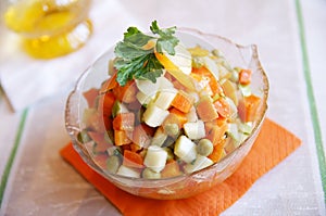 Fresh carrot and apple salad