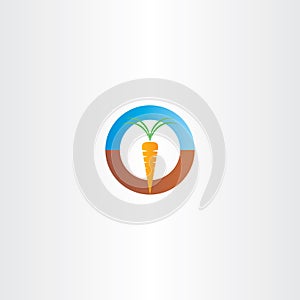 fresh carrot icon vector logo