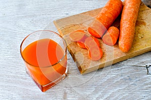 Fresh carrot juice