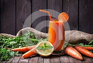 Fresh carrot juice