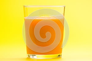 Fresh carrot juice and mint