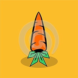 fresh carrot rocket