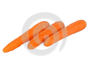 Fresh carrot on white.Isolated.