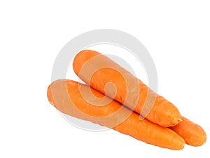 Fresh carrot on white. Isolated.