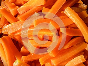 The fresh carrots.