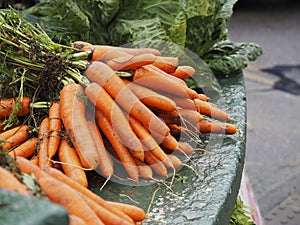 Fresh Carrots At Market In Dingle Ireland