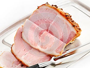 Fresh carved Honey Roast Ham