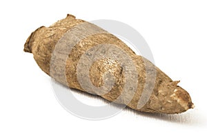 Fresh Cassava root isolated on a white