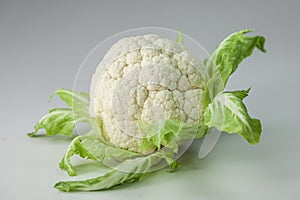 Fresh Cauliflower on white